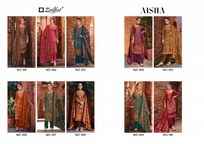 Zulfat Aisha Digital Printed Pashmina Dress Material
